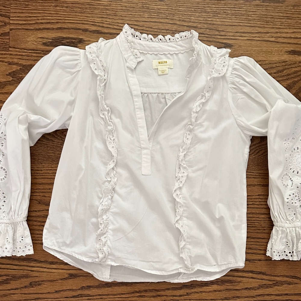 MAEVE Cotton eyelet Blouse , size XS